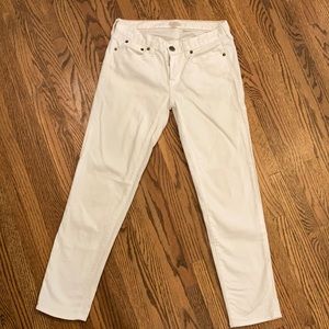 J CREW White skinny jeans size 26